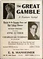 The Great Gamble! A Film of Treachery and Unlikely Romance Set Against the Backdrop of the First World War